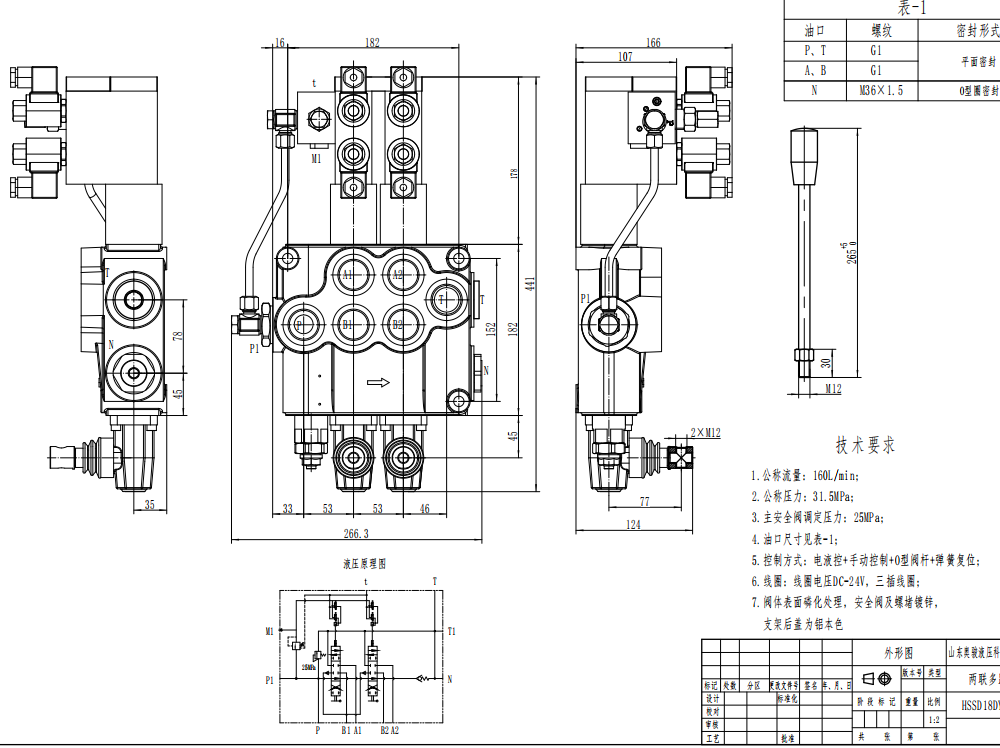 SD18 Elektryczna 2 Szpule Zawór sterujący jednoczęściowy drawing image