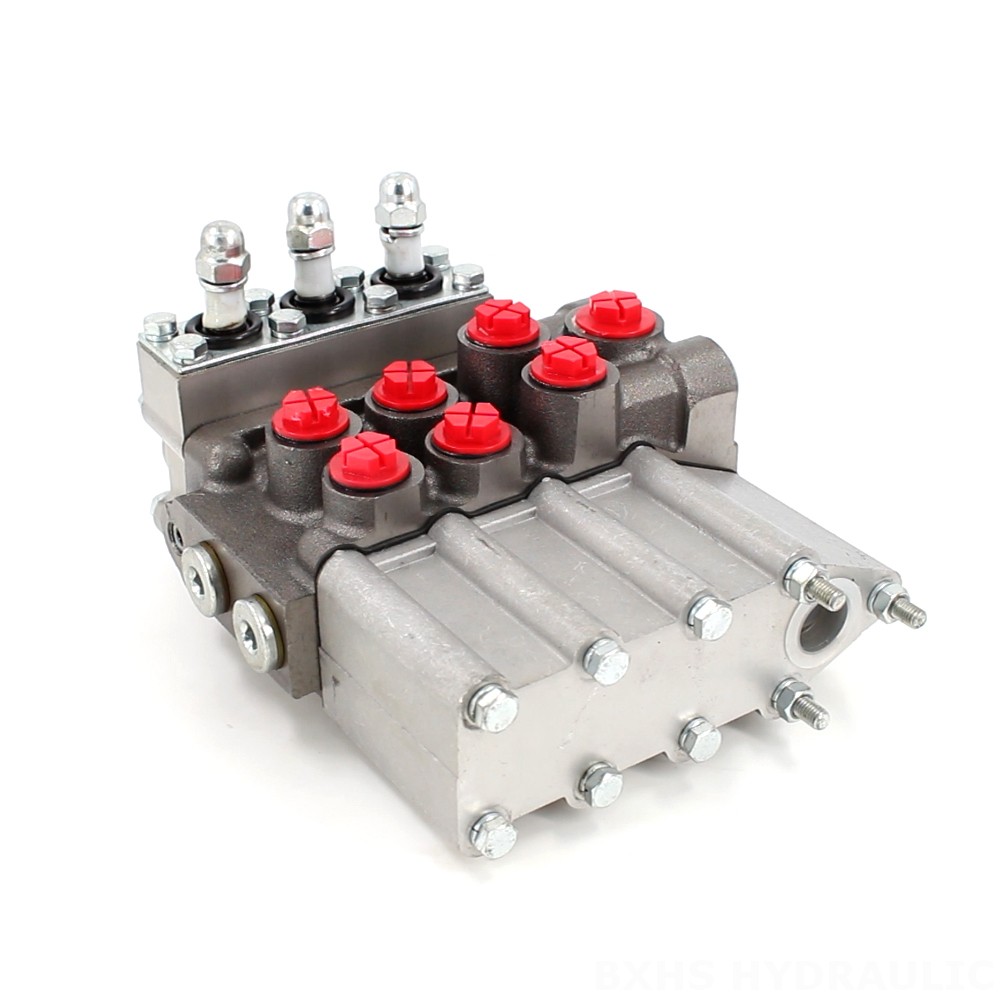 MP80 Ręczna 3 Szpule Rozdzielacz hydrauliczny image