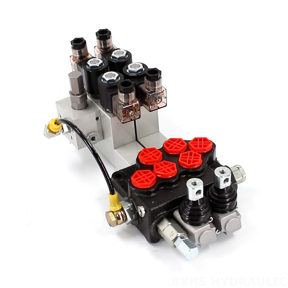 SD5 Elektrohydrauliczna 2 Szpule Zawór sterujący jednoczęściowy image
