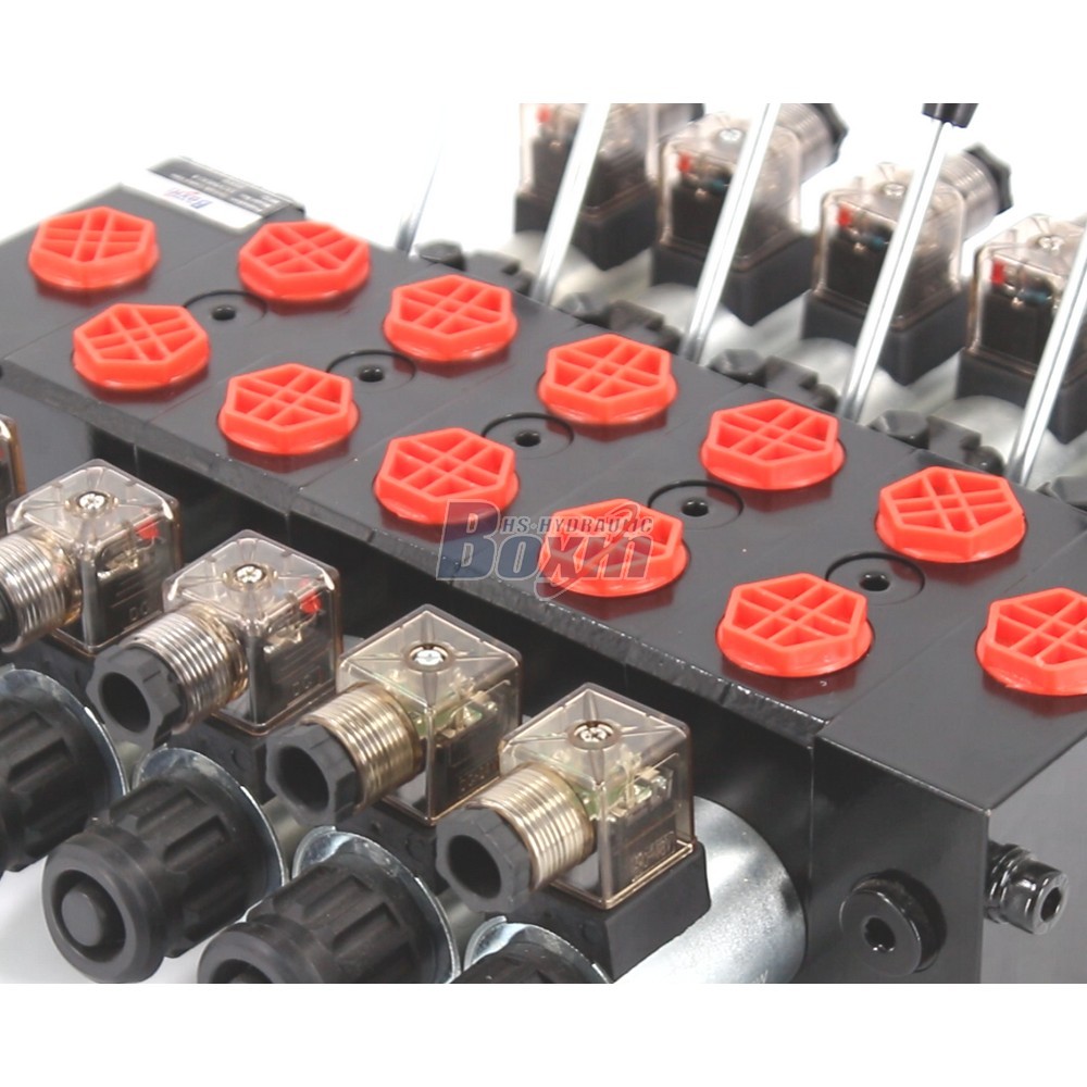 Solenoid Operated 5 Spool Sectional Directional Control Valve detail image