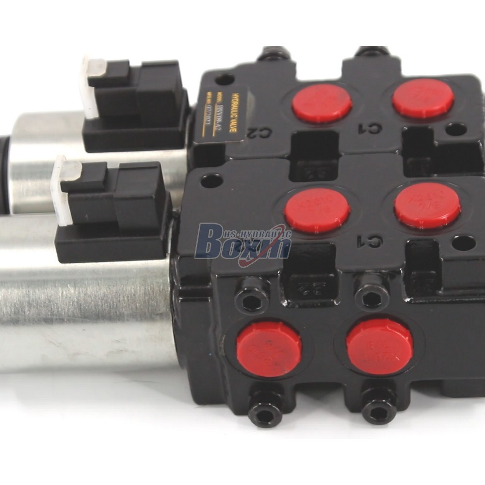 HSV09 Solenoid 2 Spool Flow Diverter Valve for Hydraulic Systems detail image