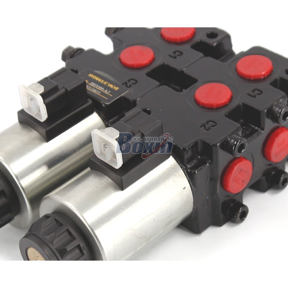 HSV09 Solenoid 2 Spool Flow Diverter Valve for Hydraulic Systems detail image