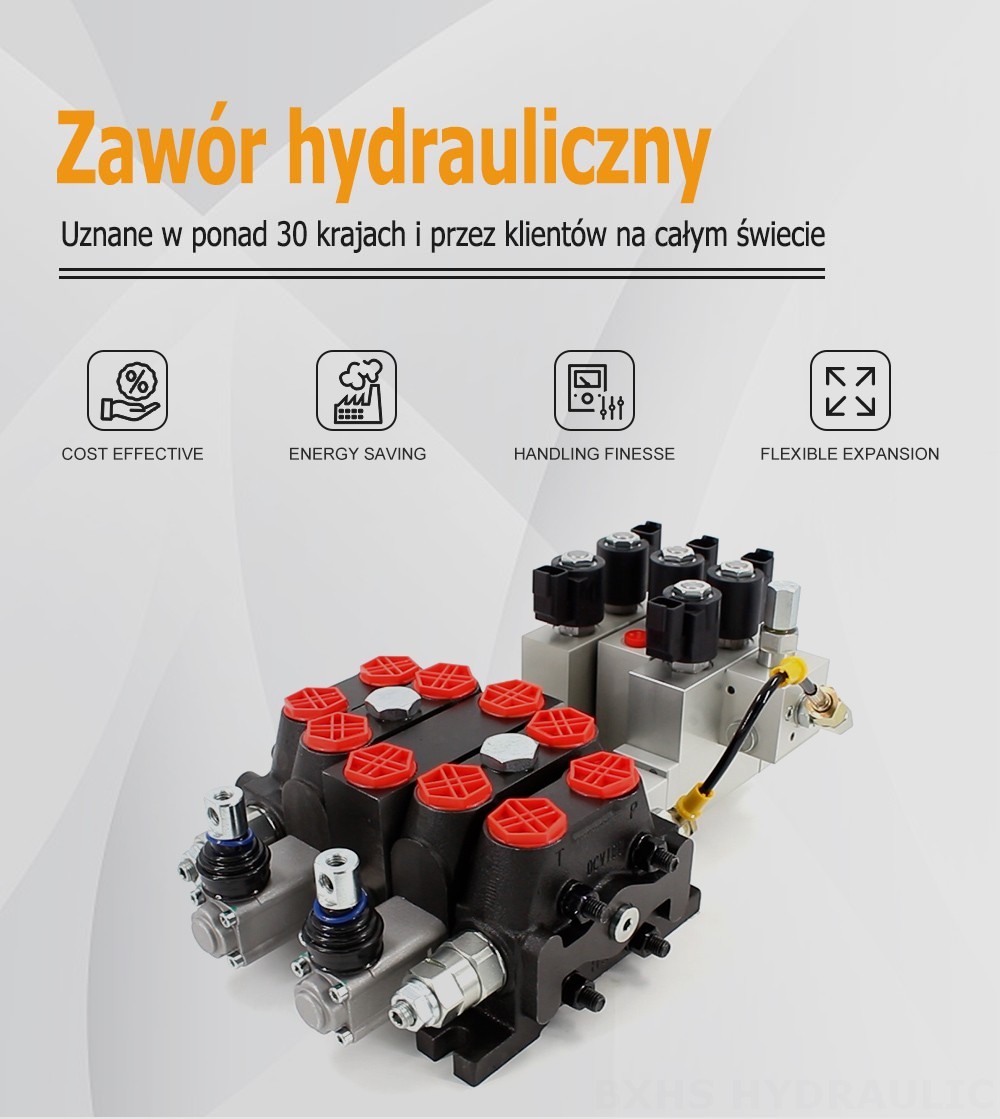 DCV100-OT-J-OT Elektrohydrauliczna 3 Szpule Zawór kierunkowy sekcyjny
