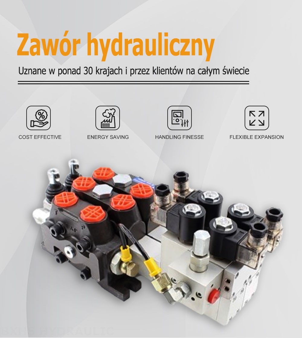 DCV100 Elektrohydrauliczna 2 Szpule Zawór kierunkowy sekcyjny