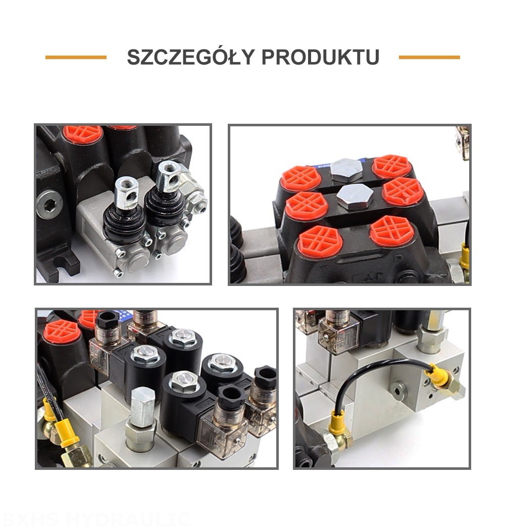 DCV100 Elektrohydrauliczna 2 Szpule Zawór kierunkowy sekcyjny