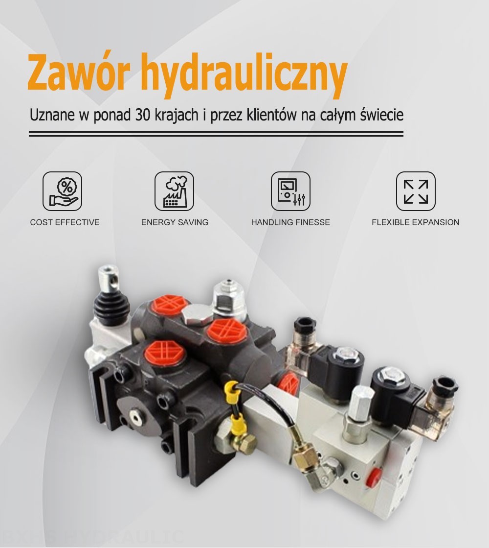 DCV200 Elektrohydrauliczna 1 Szpula Zawór kierunkowy sekcyjny