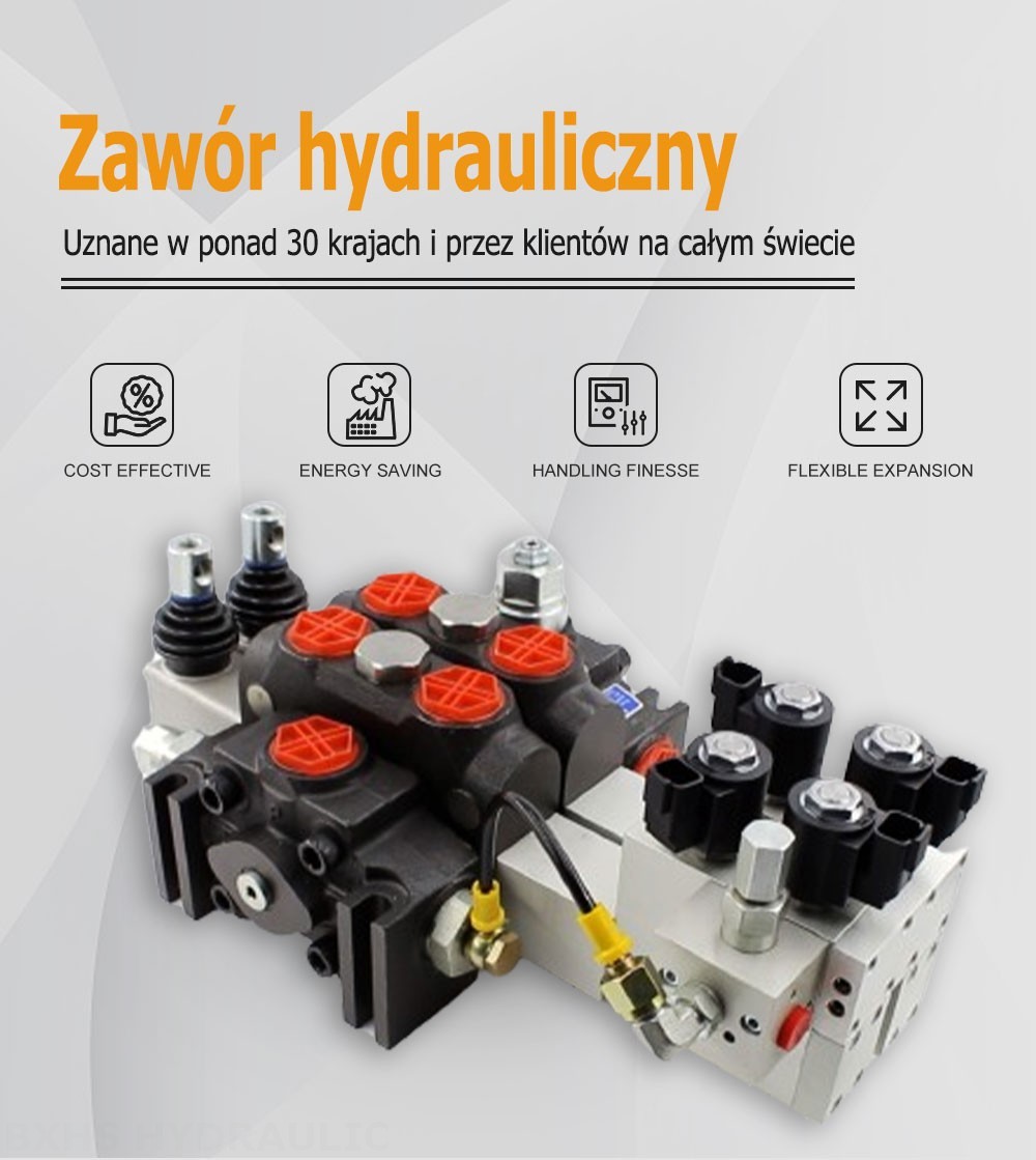 DCV200 Elektrohydrauliczna 2 Szpule Zawór kierunkowy sekcyjny