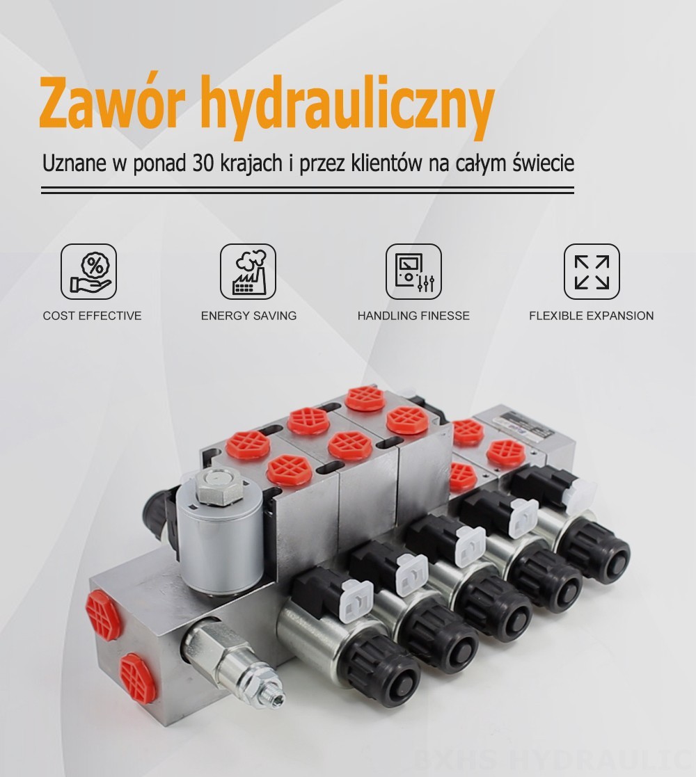 DCV56 Proporcjonalna elektryczna 5 Szpul Zawór kierunkowy sekcyjny