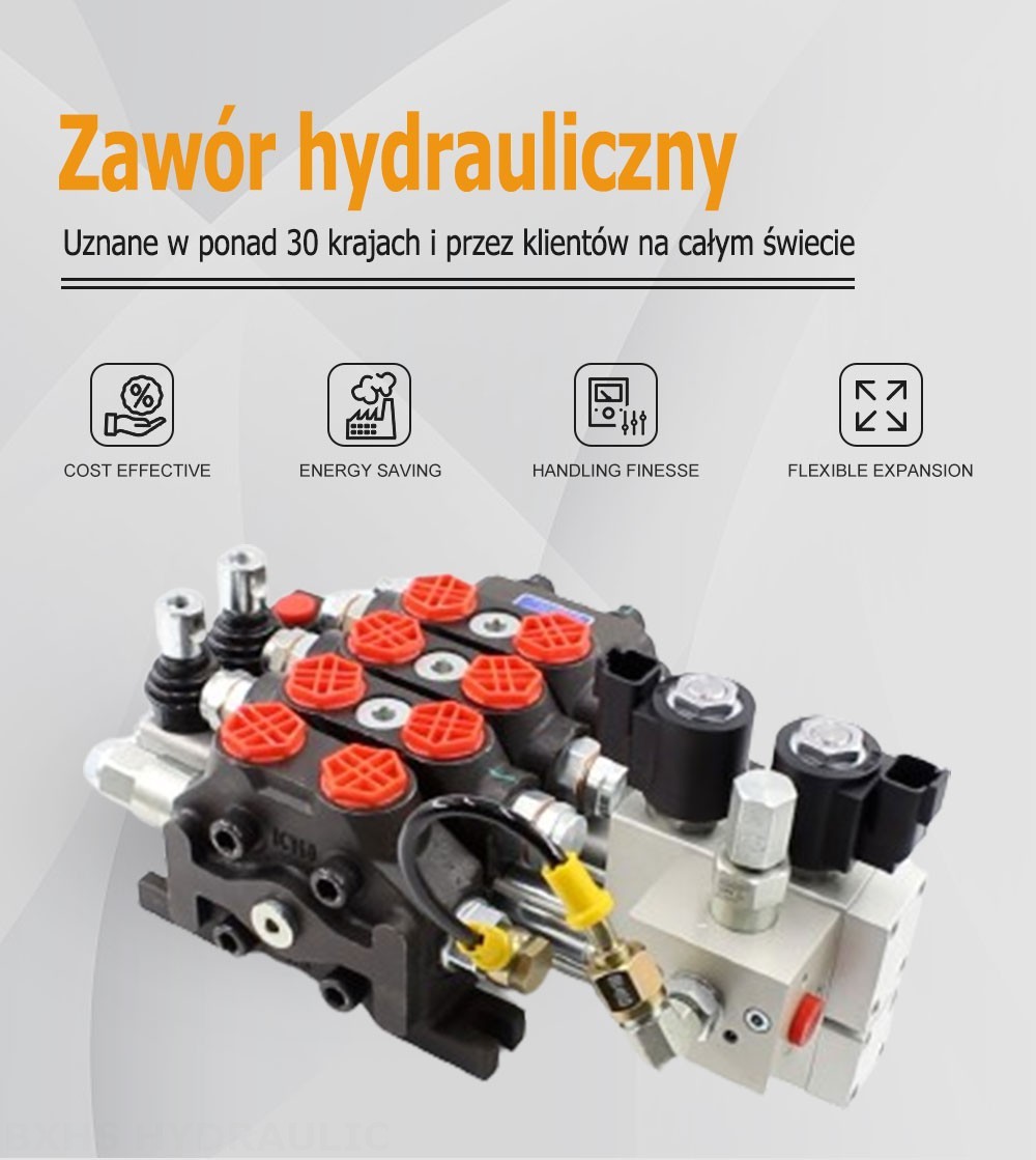 DCV60 Elektrohydrauliczna 2 Szpule Zawór kierunkowy sekcyjny