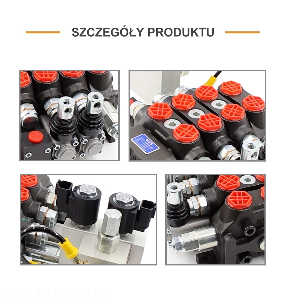 DCV60 Elektrohydrauliczna 2 Szpule Zawór kierunkowy sekcyjny