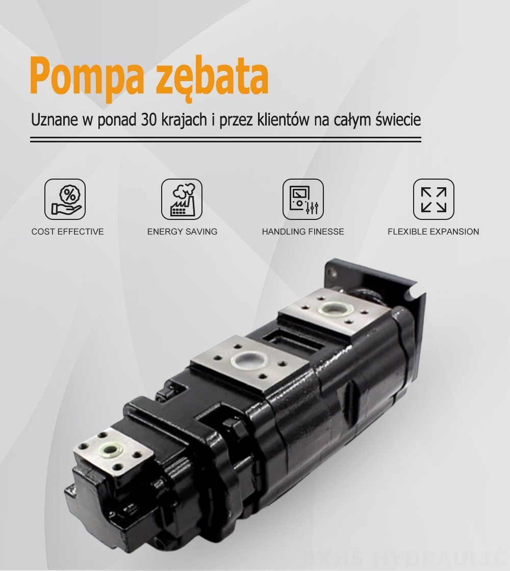 JHP2100-2080-1016 100 cm³/obrót Pompa hydrauliczna zębata