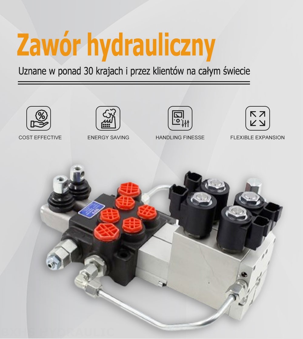 P40 Elektrohydrauliczna 2 Szpule Zawór kierunkowy monoblokowy