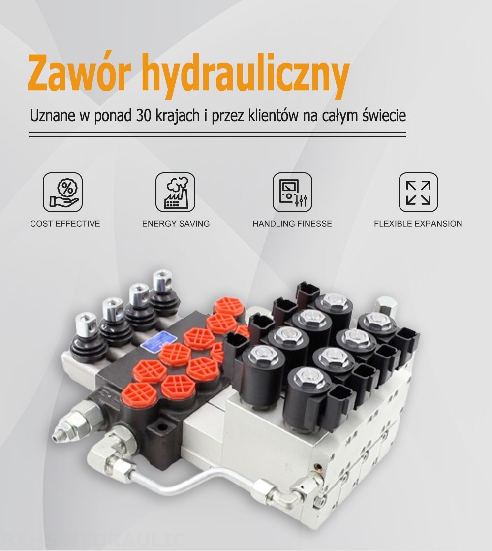 P40 Elektrohydrauliczna 4 Szpule Zawór kierunkowy monoblokowy