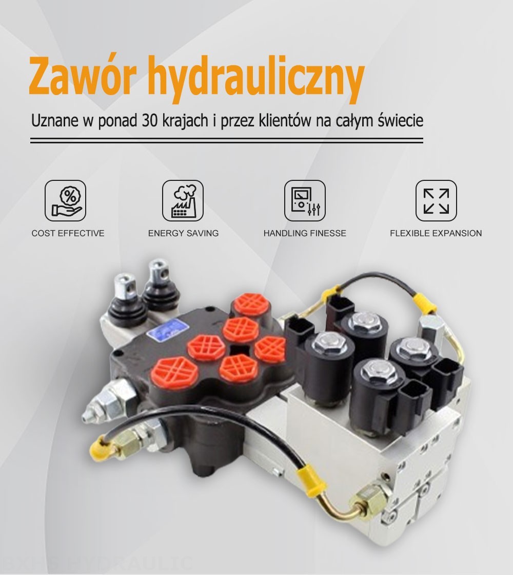 P80 Elektrohydrauliczna 2 Szpule Zawór kierunkowy monoblokowy