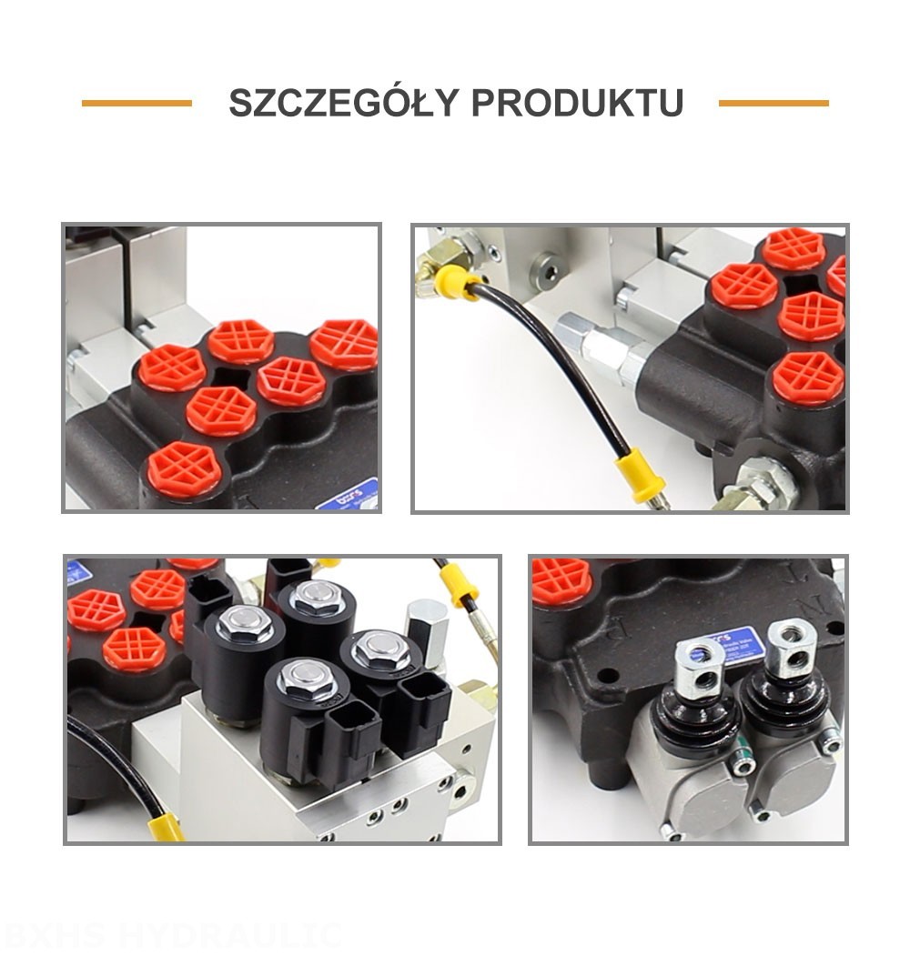 P80 Elektrohydrauliczna 2 Szpule Zawór kierunkowy monoblokowy