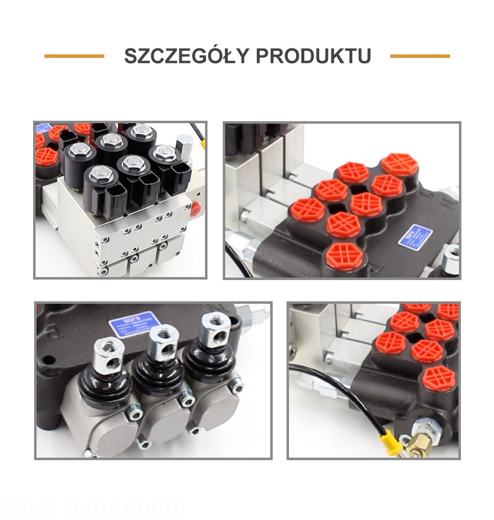 P80 Elektrohydrauliczna 3 Szpule Zawór kierunkowy monoblokowy