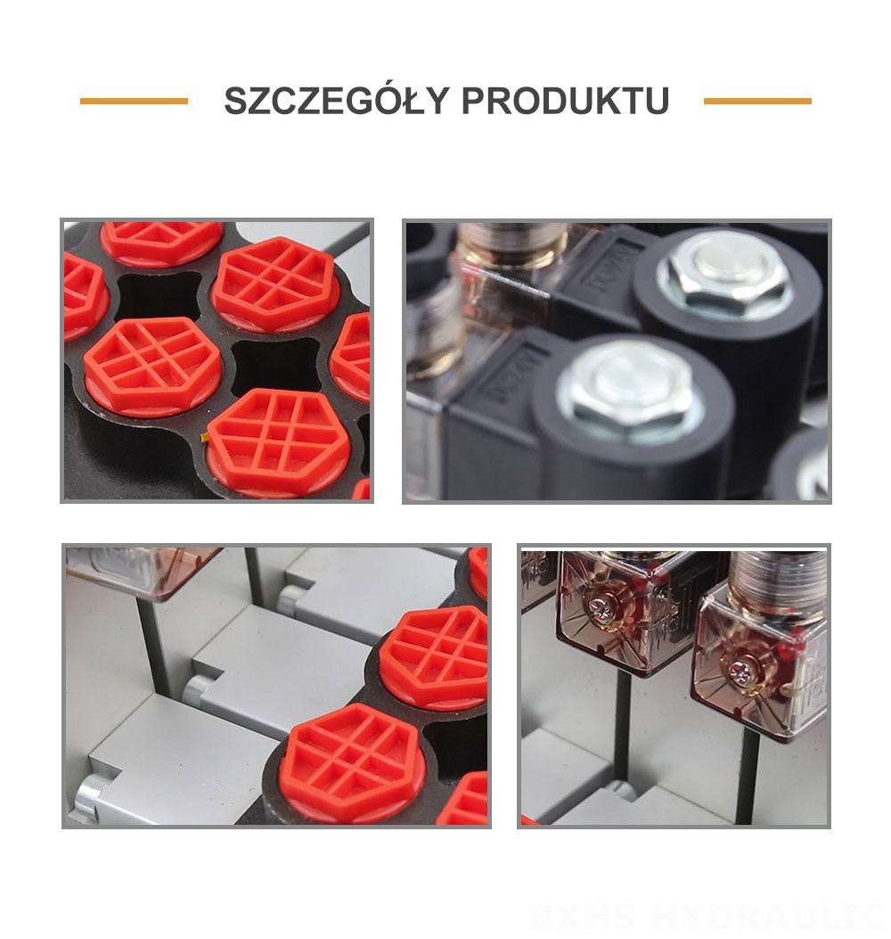 P80 Elektrohydrauliczna 4 Szpule Zawór sterujący jednoczęściowy