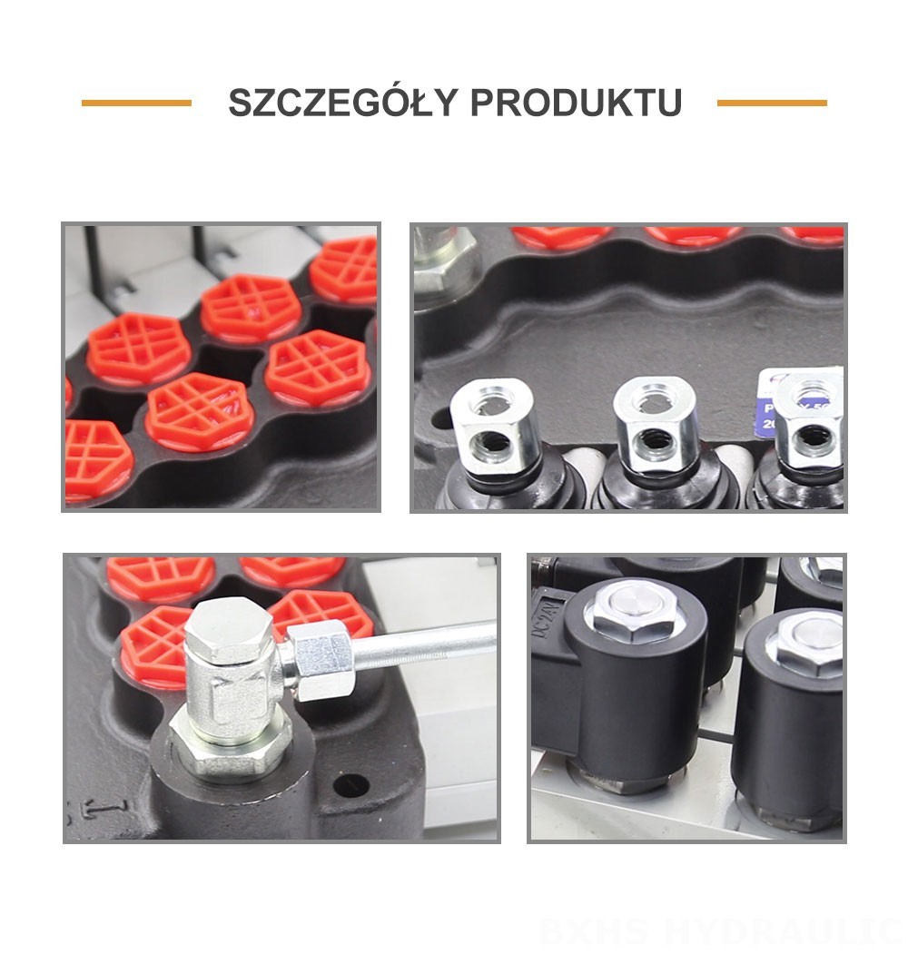 P80 Elektrohydrauliczna 5 Szpul Zawór sterujący jednoczęściowy