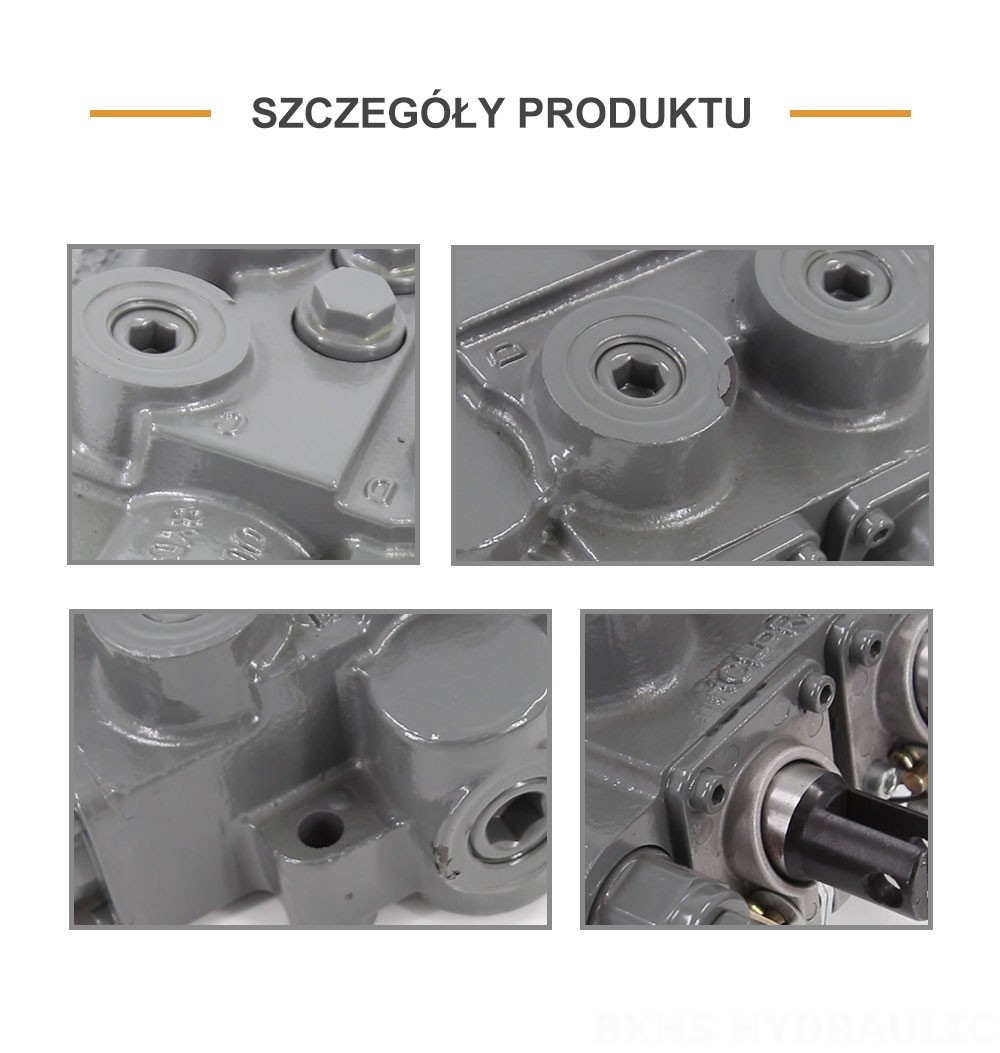 RD5200-H Ręczna 2 Szpule Zawór sterujący hydrauliczny