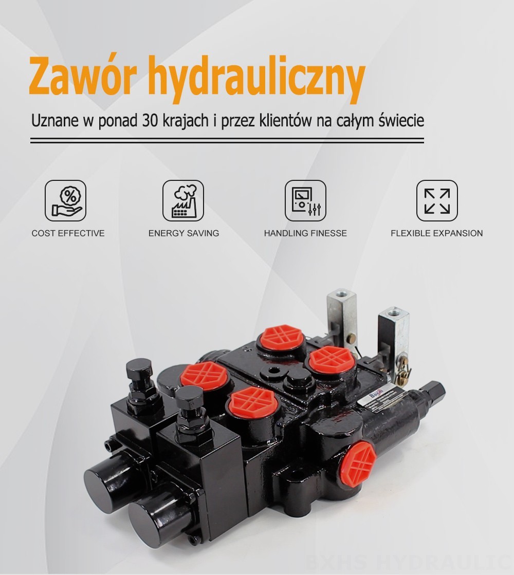 RD5200-OU2 Ręczna 2 Szpule Zawór sterujący hydrauliczny