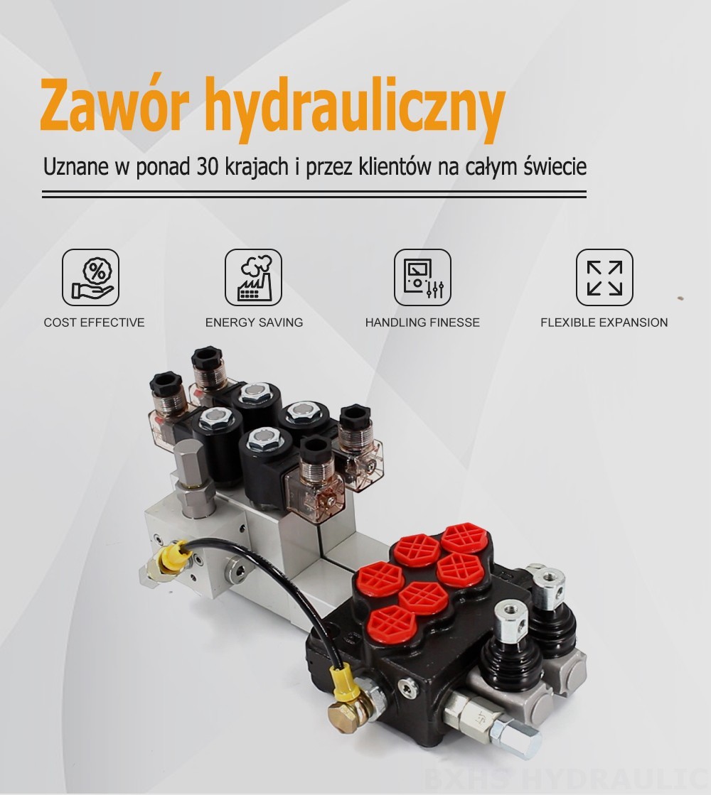 SD5 Elektrohydrauliczna 2 Szpule Zawór sterujący jednoczęściowy