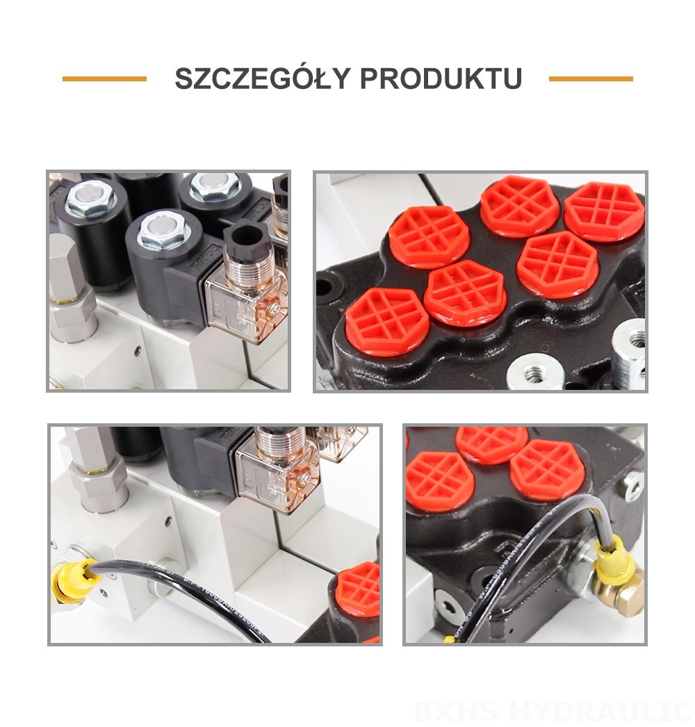 SD5 Elektrohydrauliczna 2 Szpule Zawór sterujący jednoczęściowy