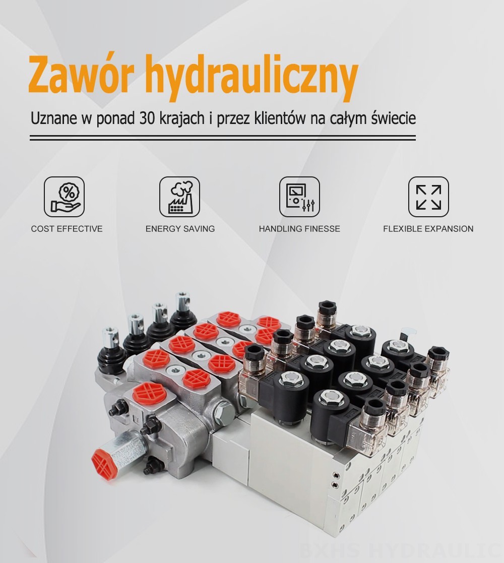 SD8 Elektrohydrauliczna 4 Szpule Zawór kierunkowy sekcyjny