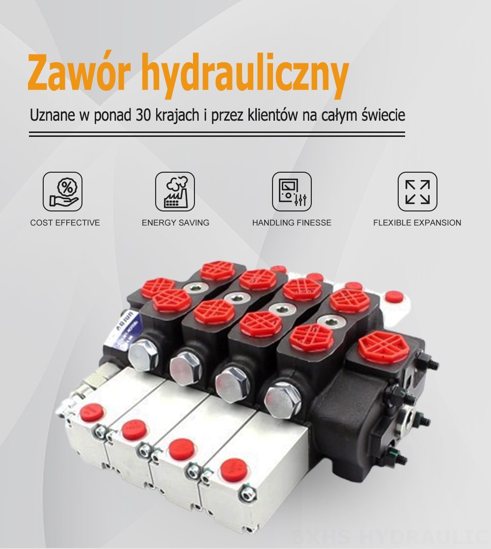 SD8 Hydrauliczna 4 Szpule Zawór kierunkowy sekcyjny