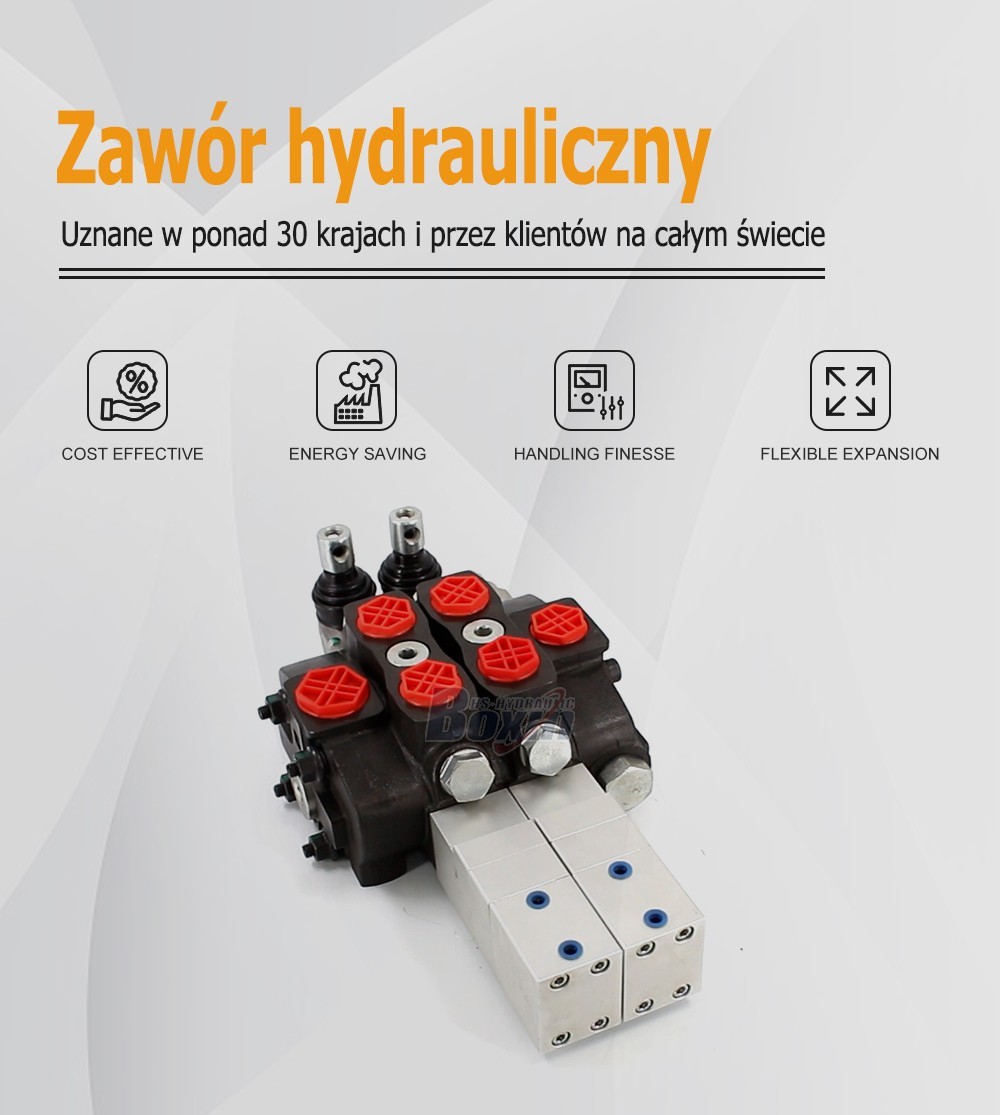 Professional Production SD8 Pneumatic 2 Spool Sectional Control Valve