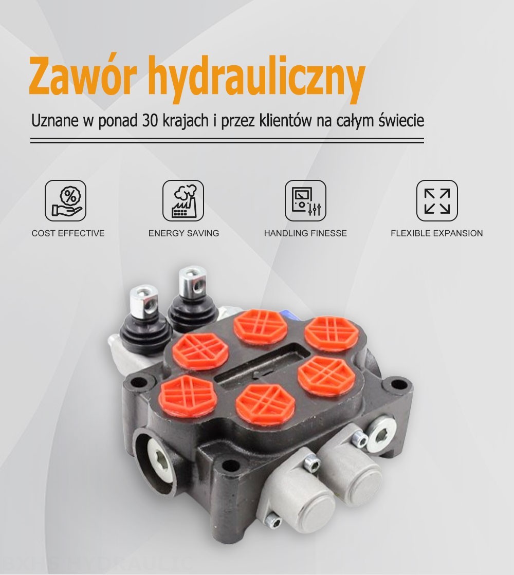 ZT20 Ręczna 2 Szpule Zawór sterujący hydrauliczny