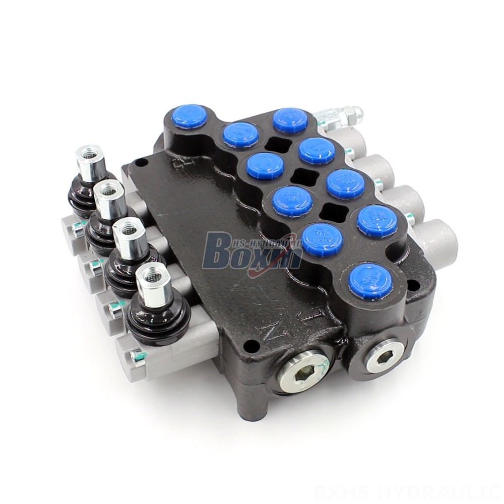 P80-U78-4OT Manual 4 Spool Directional Valve: Reliable Hydraulic Control main image