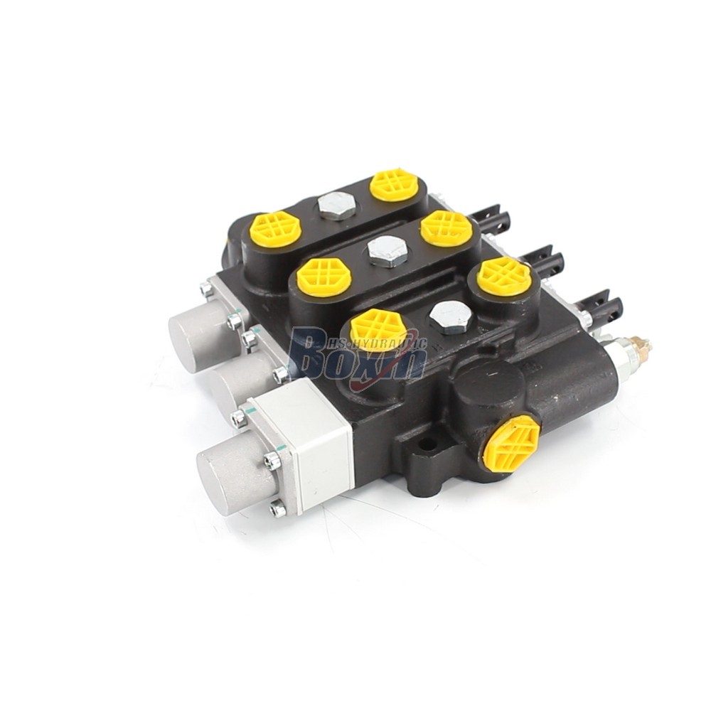 Industrial Grade RD5300NPT-QTW-2OT Manual Hydraulic Valve with 3 Spools cover photo
